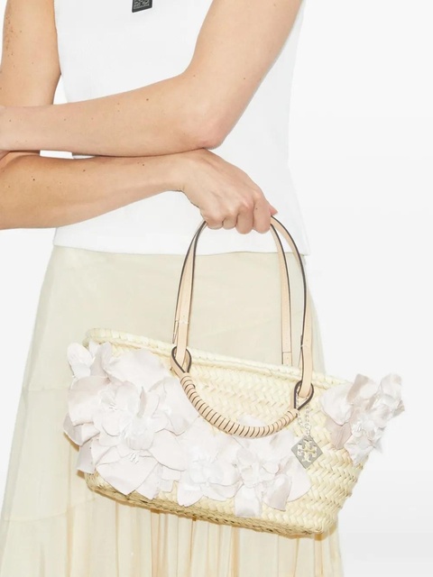 Tory Burch small straw tote bag - Neutrals - zdjęcie produktu nr 2