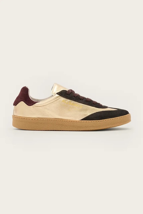 AllSaints sneakersy skórzane THELMA MET SNEAKER damskie kolor złoty W072FB - zdjęcie produktu nr 1