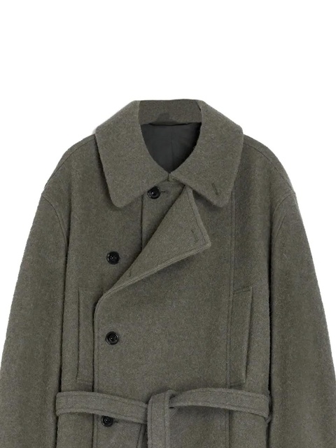 LEMAIRE belted double-breasted coat - Grey - zdjęcie produktu nr 2