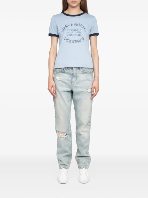 Zadig&Voltaire Woos rhinestone-embellished T-shirt - Blue - zdjęcie produktu nr 1