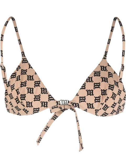 MISBHV monogram-print bikini top - Neutrals - zdjęcie produktu nr 1