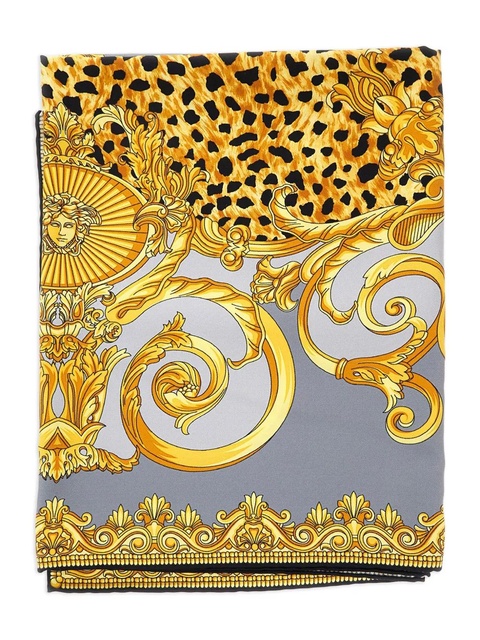 Versace baroque-cheetah silk scarf - Yellow - zdjęcie produktu nr 2