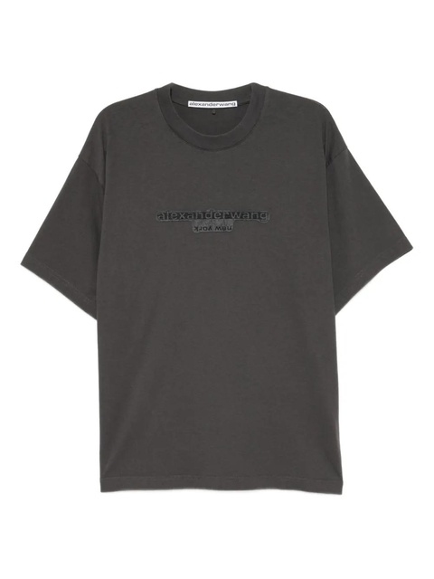 Alexander Wang logo-embroidered T-shirt - Grey - zdjęcie produktu nr 1