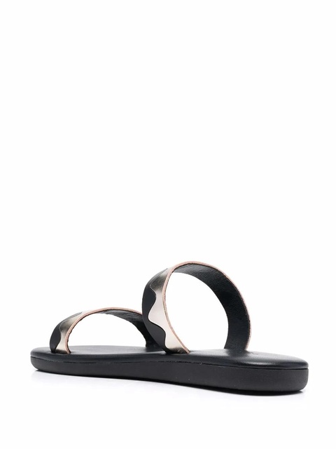 Ancient Greek Sandals Paralia zigzag-band leather sandals - Black - zdjęcie produktu nr 2