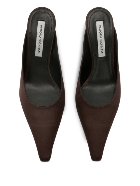 Victoria Beckham 75mm Sloan pointed-toe stiletto mules - Brown - zdjęcie produktu nr 2