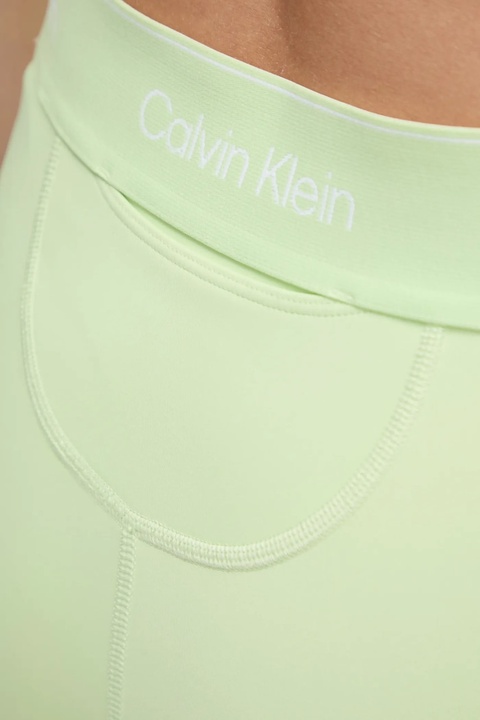 Calvin Klein Performance legginsy treningowe kolor zielony z nadrukiem LVGWS5L609 - zdjęcie produktu nr 2