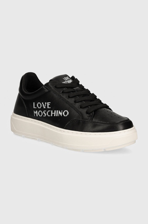 Love Moschino sneakersy skórzane kolor czarny JA15124G1LIA0000 - zdjęcie produktu nr 1