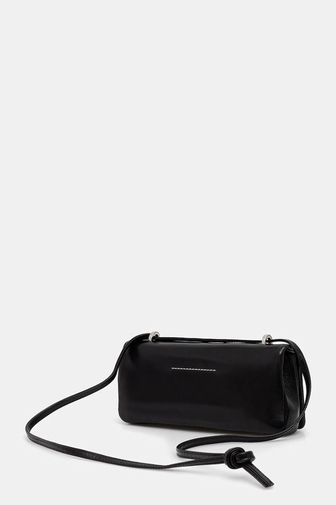 MM6 Maison Margiela torebka skórzana kolor czarny SB5ZH0022.P7187.T8013 - zdjęcie produktu nr 2