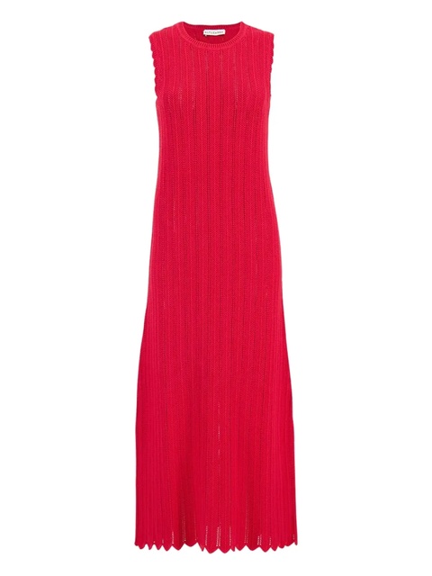 Altuzarra Sissi open-knit scalloped-hem maxi dress - Red - zdjęcie produktu nr 1