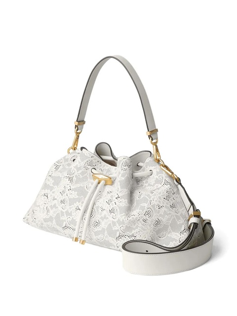Jimmy Choo floral-embellishment bucket bag - White - zdjęcie produktu nr 2