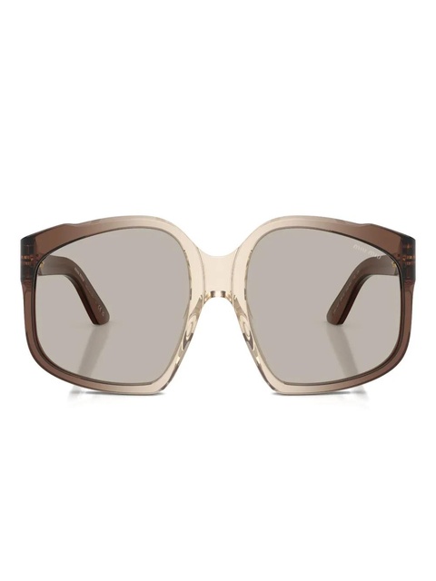 Miu Miu Eyewear oversize-frame sunglasses - Brown - zdjęcie produktu nr 2