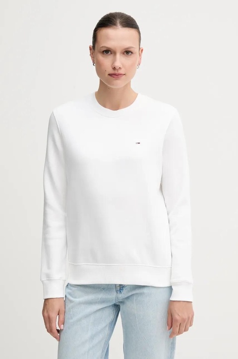 Tommy Jeans bluza damska kolor biały gładka DW0DW19959 - zdjęcie produktu nr 1