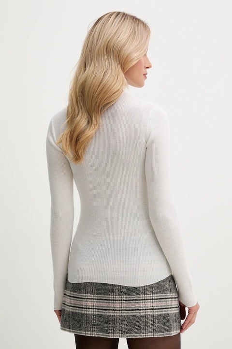 Joop! sweter wełniany damski kolor beżowy z golfem 30049422 - zdjęcie produktu nr 2