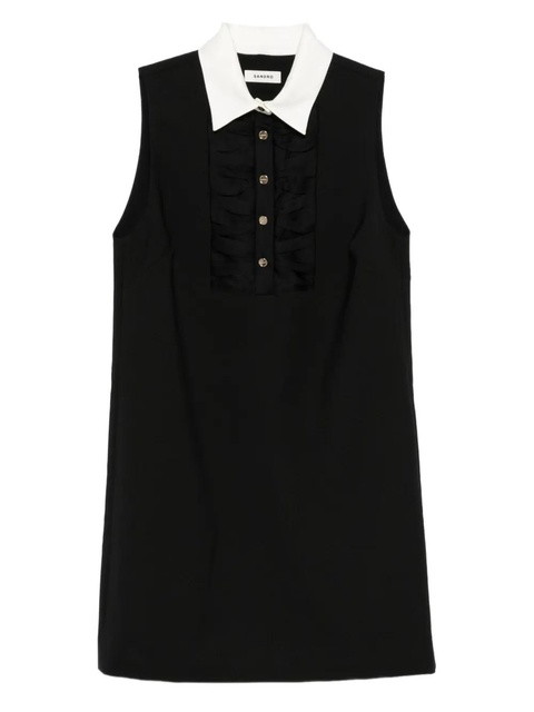 SANDRO sleeveless mini day dress - Black - zdjęcie produktu nr 1