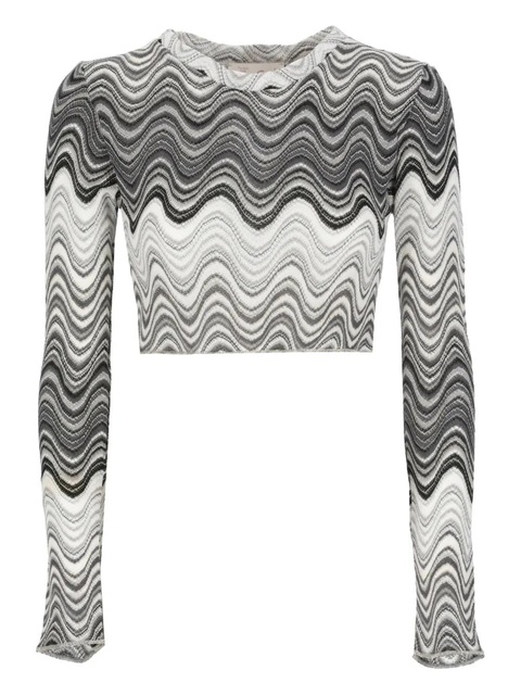 MC2 Saint Barth Siviglia wave-pattern top - Grey - zdjęcie produktu nr 2
