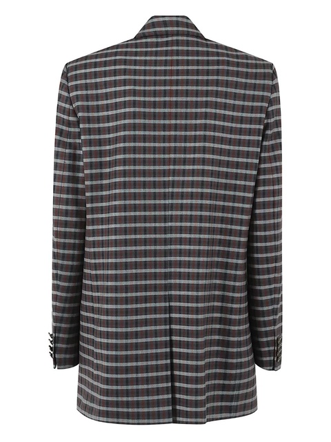 ETRO checked double-breasted jacket - Grey - zdjęcie produktu nr 1