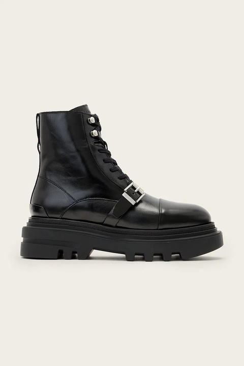 AllSaints workery skórzane ASTRID BOOT damskie kolor czarny na platformie W029FC - zdjęcie produktu nr 1
