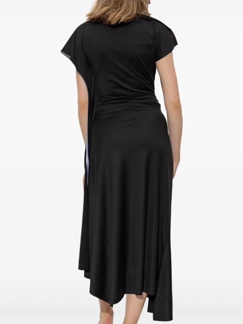 Victoria Beckham asymmetrical draped dress - Black - zdjęcie produktu nr 1