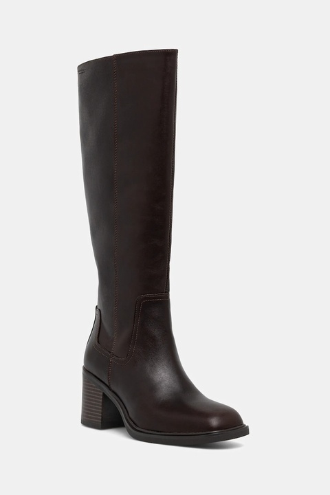 Vagabond Shoemakers kozaki skórzane MERYL damskie kolor brązowy na słupku 6047-001-35 - zdjęcie produktu nr 1