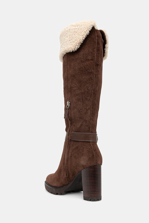 Lauren Ralph Lauren kozaki zamszowe Tasha Tl Hl kolor brązowy na słupku 802977893003 - zdjęcie produktu nr 2