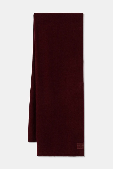 Guess szalik z dodatkiem wełny BRENTON damski kolor bordowy melanżowy AW5437 POL03 - zdjęcie produktu nr 1