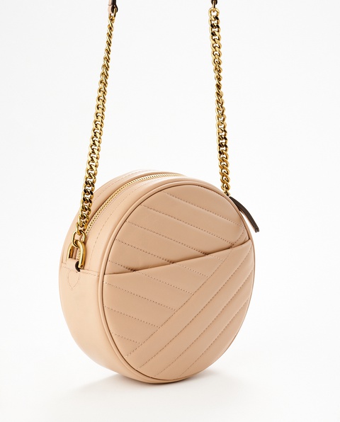 TORY BURCH - Pudroworóżowa torebka Kira Chevron - zdjęcie produktu nr 2