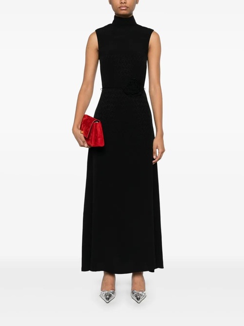 ROTATE BIRGER CHRISTENSEN floral-appliqué maxi dress - Black - zdjęcie produktu nr 2