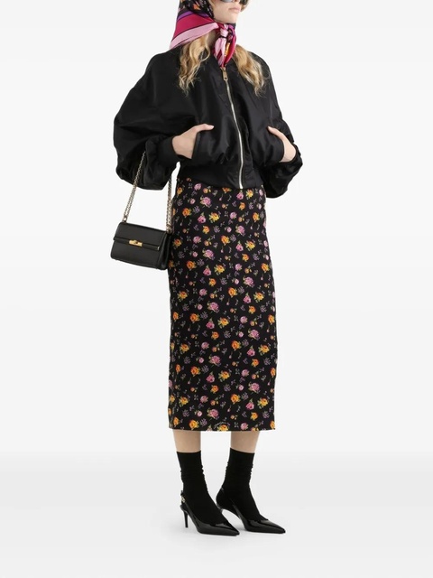 Dolce & Gabbana floral slit midi skirt - Black - zdjęcie produktu nr 2