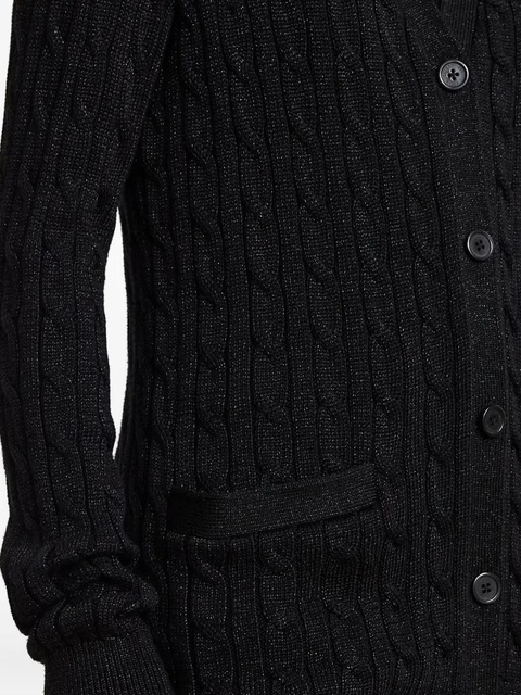 Lauren Ralph Lauren cable-knit cardigan - Black - zdjęcie produktu nr 1