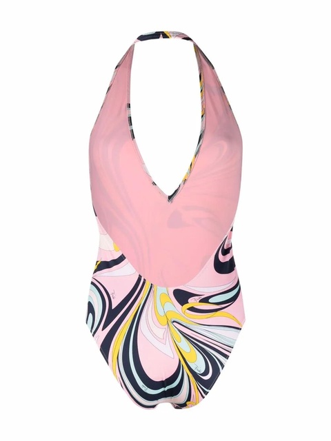 PUCCI Onde-print halterneck swimsuit - Pink - zdjęcie produktu nr 2
