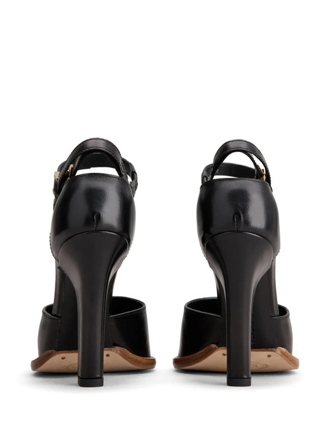 Tod's logo-plaque leather pumps - Black - zdjęcie produktu nr 2