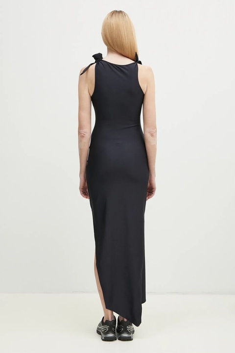 Coperni sukienka Asymmetric Flower kolor czarny maxi dopasowana COPR44545C - zdjęcie produktu nr 2