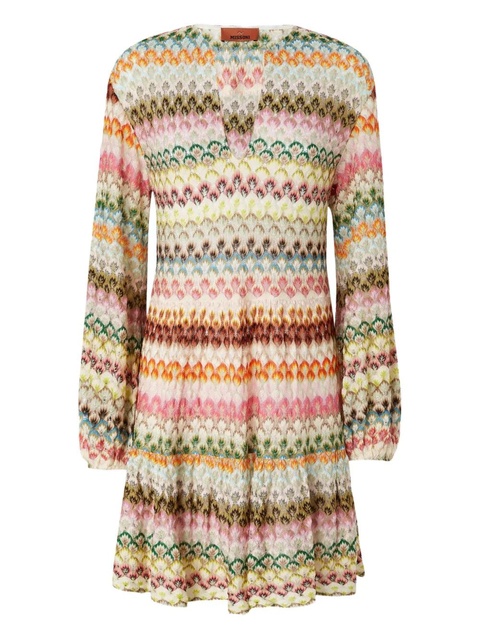 Missoni zigzag-pattern midi dress - Neutrals - zdjęcie produktu nr 1