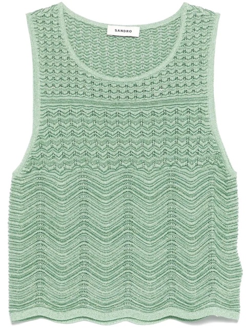 SANDRO knitted top - Green - zdjęcie produktu nr 1