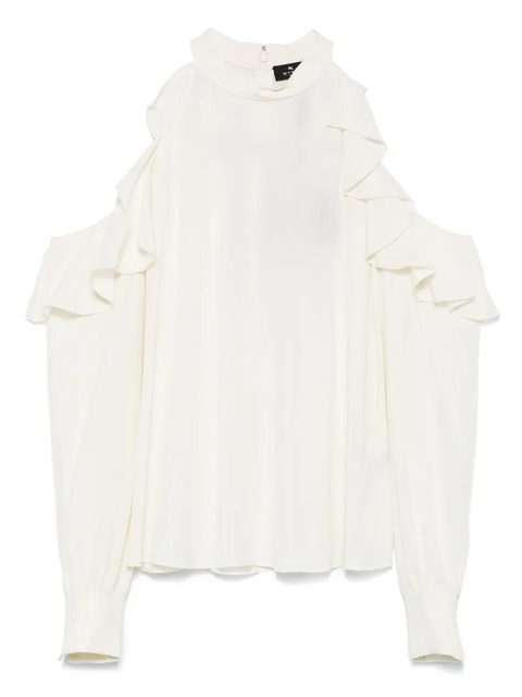 ETRO draped-detailed blouse - White - zdjęcie produktu nr 1