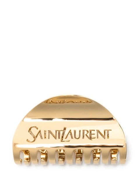 Saint Laurent logo hair clip - Gold - zdjęcie produktu nr 1