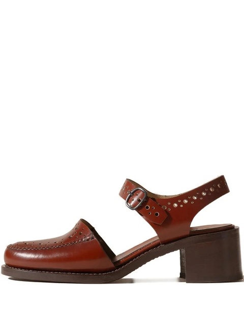 Hereu 50mm Picada buckle-fastening perforated pumps - Brown - zdjęcie produktu nr 2