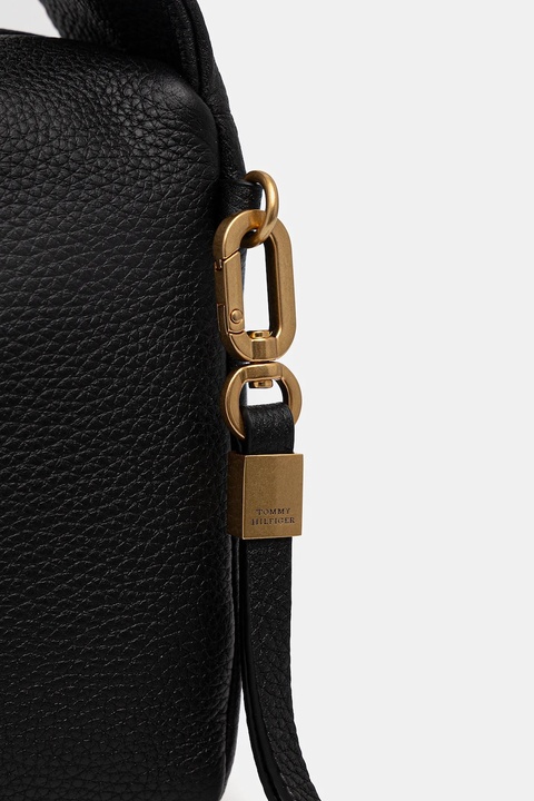 Tommy Hilfiger torebka skórzana kolor czarny AW0AW18150 - zdjęcie produktu nr 1