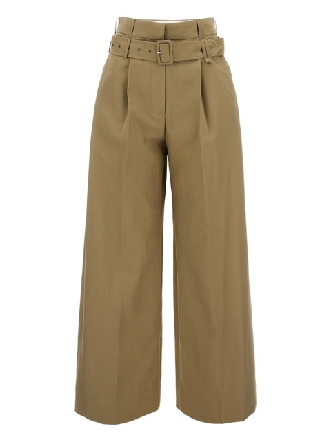 Simone Rocha pleated-front belted trousers - Neutrals - zdjęcie produktu nr 1
