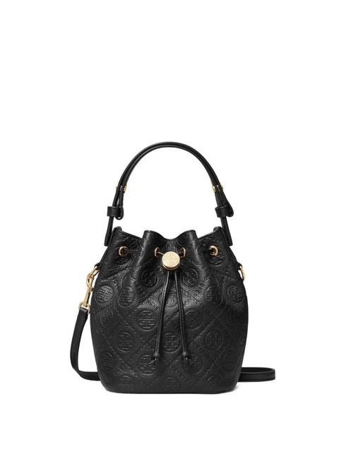 Tory Burch T-Monogram quilted leather bucket bag - Black - zdjęcie produktu nr 1