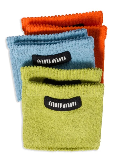 Miu Miu logo-print socks (pack of three) - Orange - zdjęcie produktu nr 1