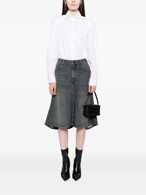 Balenciaga Godet denim skirt - Blue - zdjęcie produktu nr 2