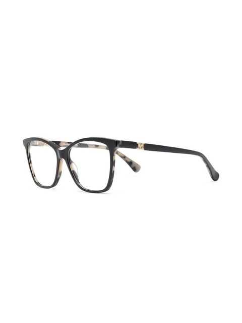 Max Mara Eyewear tortoiseshell-effect logo glasses - Black - zdjęcie produktu nr 2