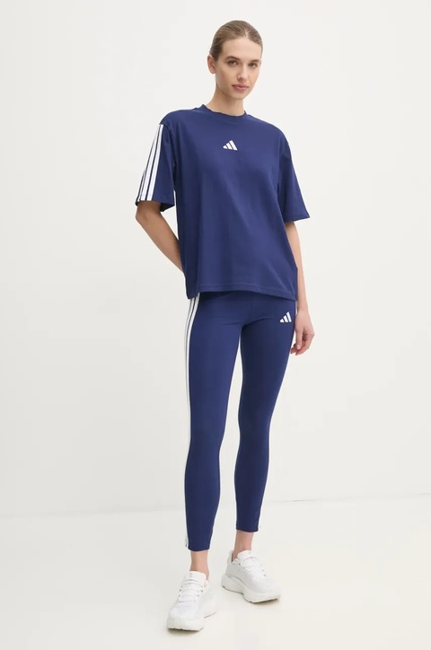 adidas t-shirt bawełniany Essentials damski kolor granatowy JE1212 - zdjęcie produktu nr 2