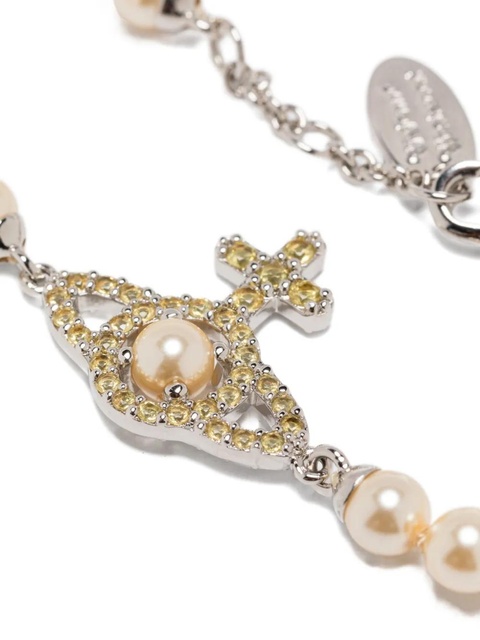 Vivienne Westwood pearl orb bracelet - Silver - zdjęcie produktu nr 2