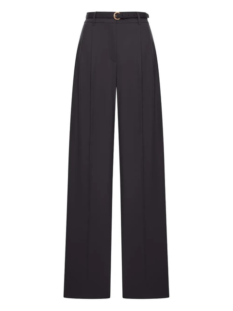 Max Mara belted wool trousers - Black - zdjęcie produktu nr 2