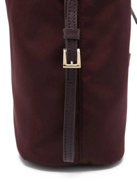 Prada drawstring leather-trimmed bucket bag - Red - zdjęcie produktu nr 2