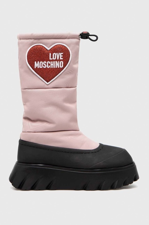 Love Moschino śniegowce kolor różowy - zdjęcie produktu nr 1