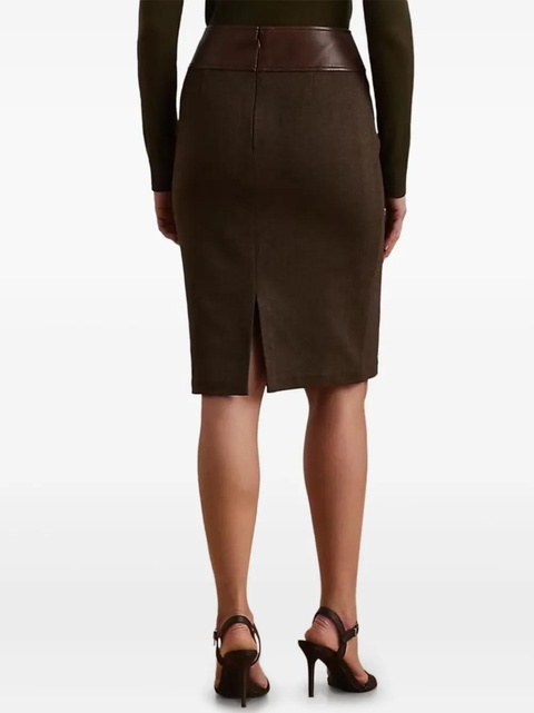 Lauren Ralph Lauren buckle-detail pencil skirt - Brown - zdjęcie produktu nr 1