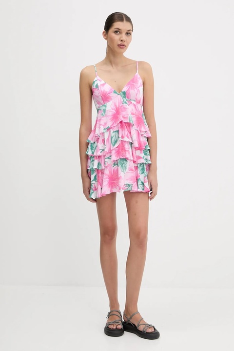 Hollister Co. sukienka kolor różowy mini rozkloszowana KI359-5239 - zdjęcie produktu nr 2